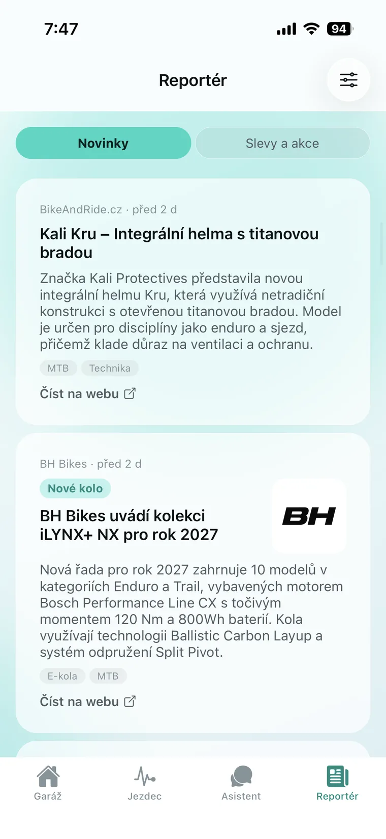 Bezpečnost a novinky na míru